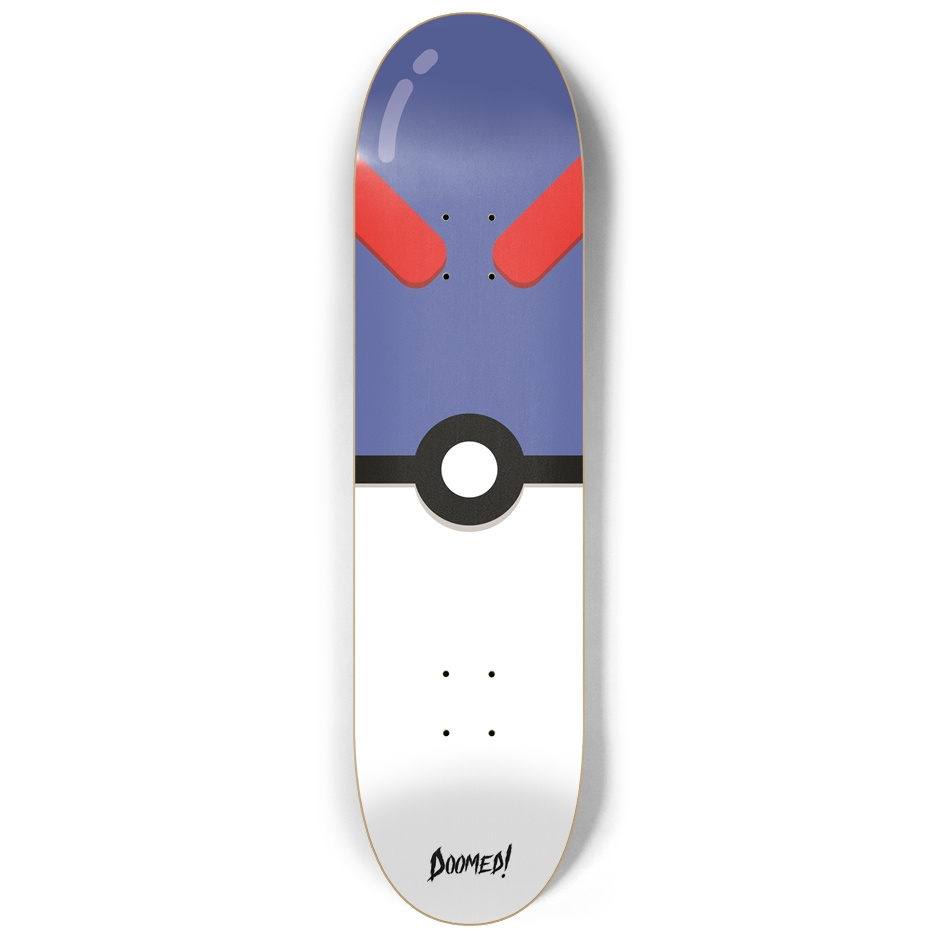 Blue and white with black stripe, white circle, and red diagonal stripes.